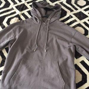 Gray hoodie with side slits